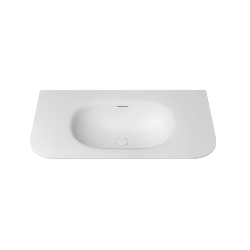 OTTI HAVANA CHLOE SILK MATTE WHITE UNDERMOUNT SINGLE VANITY SOLID SURFACE STONE TOP WITH BASIN (MULTIPLE SIZES AVAILABLE)