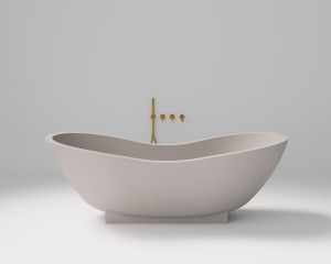 Pietra Bianca Mango Freestanding Stone Bath - view 2