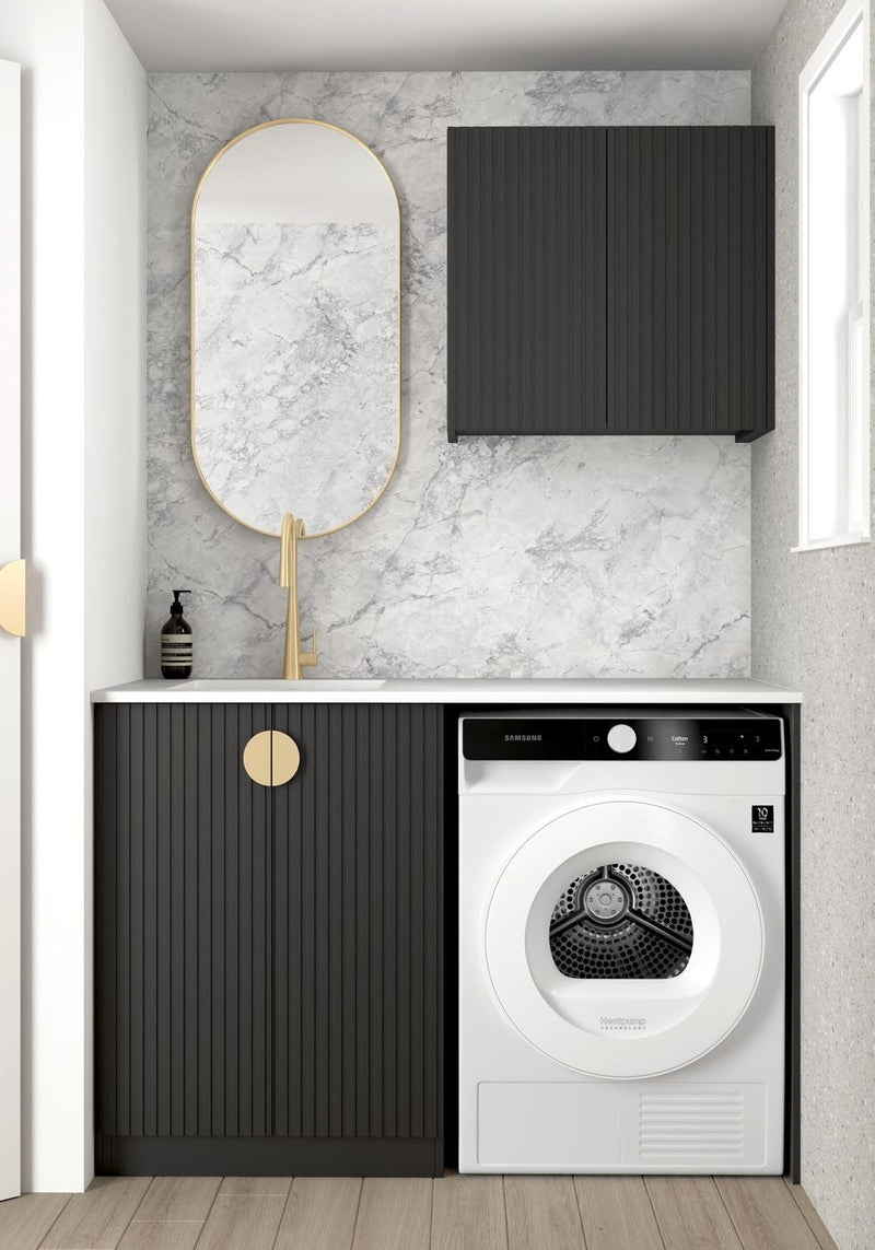 OTTI MARLO MATTE BLACK 630MM BASE LAUNDRY CABINET