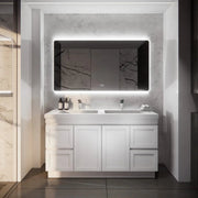 ABS Riva - Riva Miami Freestanding Double Bowl Vanity 1500mm - Matt white - Aqualux Bathrooms