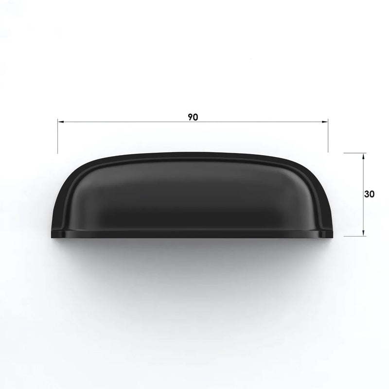 OTTI NEWPORT HANDLE MATTE BLACK 90MM