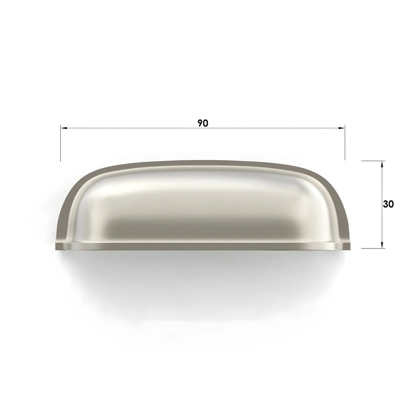 OTTI NEWPORT HANDLE BRUSHED NICKEL 90MM