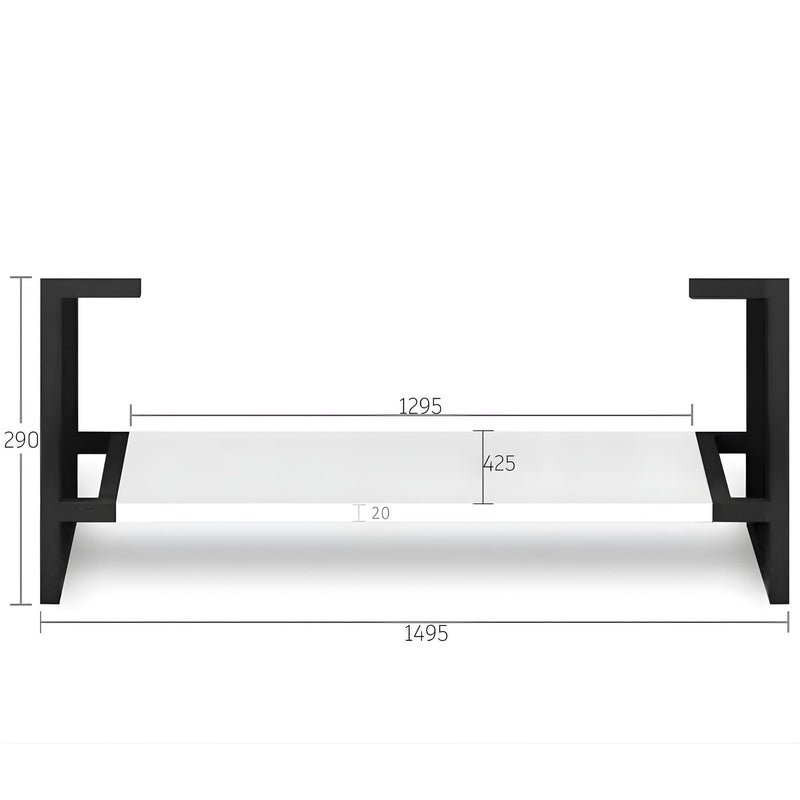 OTTI NOOSA MATTE WHITE 1500MM DOUBLE BOWL FLOOR STANDING VANITY
