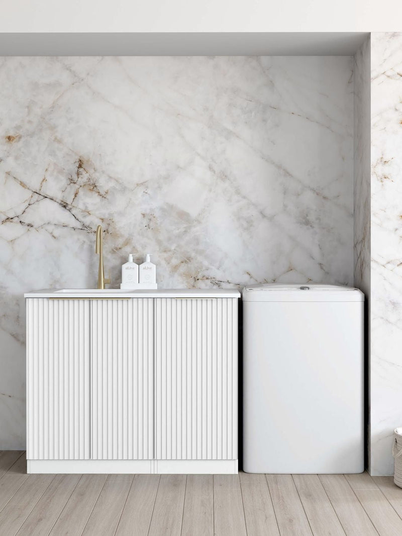 OTTI NOOSA MATTE WHITE 630MM BASE LAUNDRY CABINET