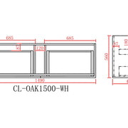 Stella Wall Hung Vanity 1500 - Aqualux Bathrooms- Poseidon