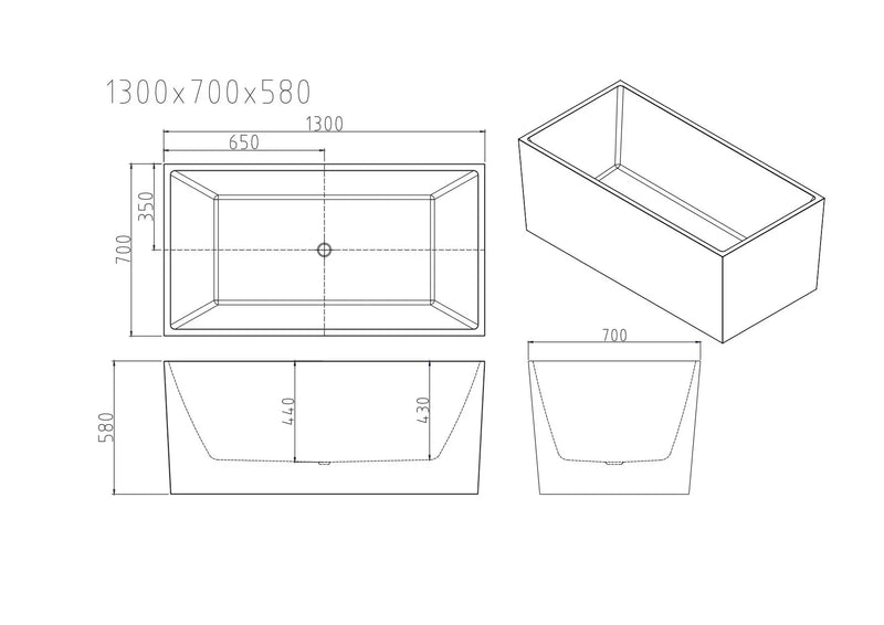 ORTA White Freestanding Bathtub - Beyond Bathware
