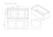 ORTA White Freestanding Bathtub - Beyond Bathware