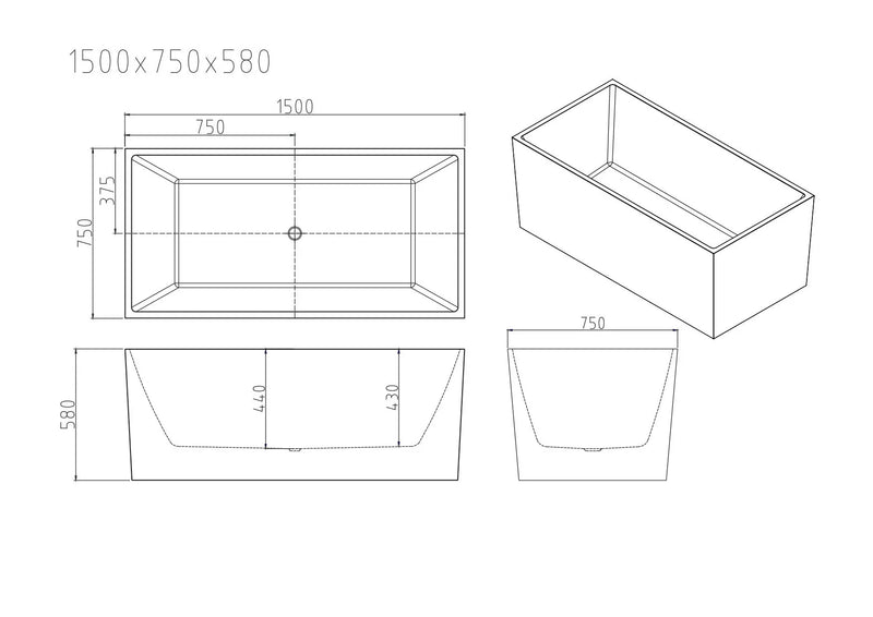 ORTA White Freestanding Bathtub - Beyond Bathware