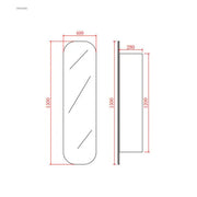 Olivia Mirror Door Shaving Cabinet Tall Boy 1500mm - Aqualux Bathrooms- Poseidon