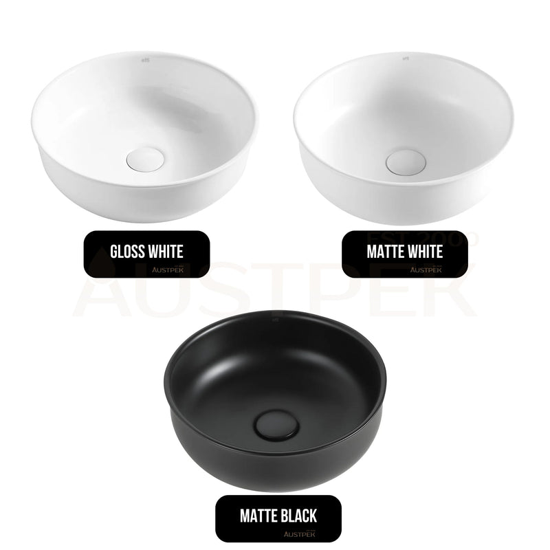 OTTI BRONTE ABOVE COUNTER BASIN MATTE BLACK 365MM