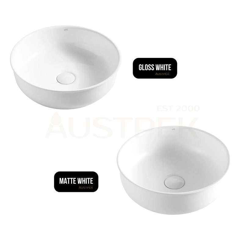 OTTI BRONTE ABOVE COUNTER BASIN MATTE WHITE 390MM
