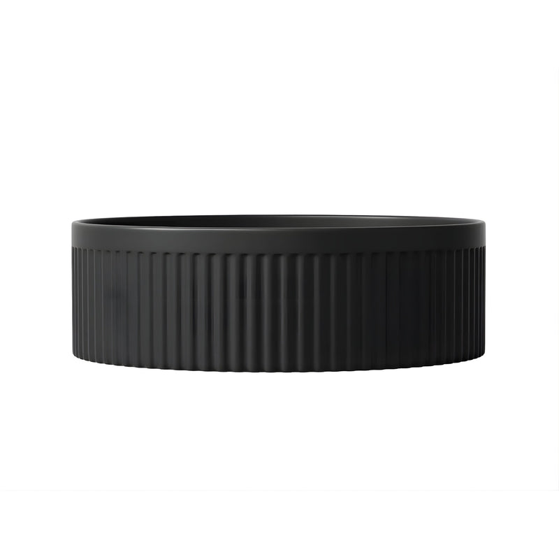 OTTI OXFORD ROUND MATTE BLACK BASIN 395MM
