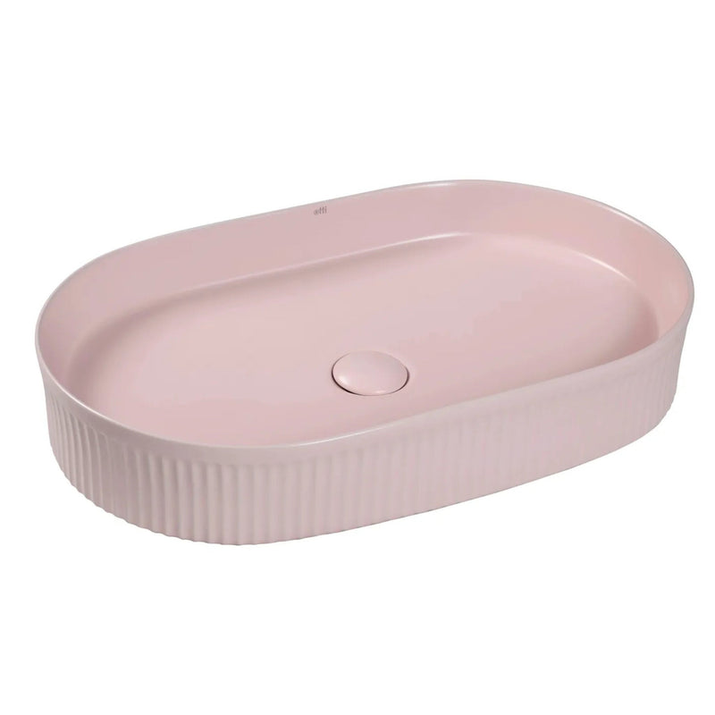 OTTI KENSINGTON FLUTED ABOVE COUNTER BASIN MATTE PINK 580MM