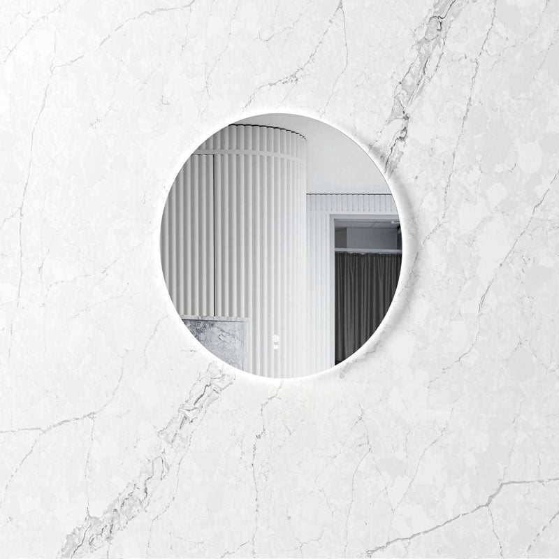 OTTI BONDI FRAMELESS ROUND LED MIRROR 3 COLOUR LIGHTS 800X800MM