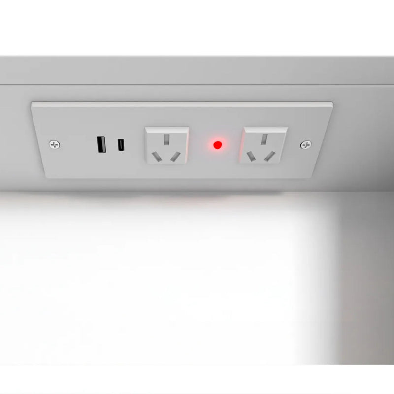 OTTI NEWPORT MATTE WHITE LED SHAVING CABINET WITH POWERPOINT 1200X750MM