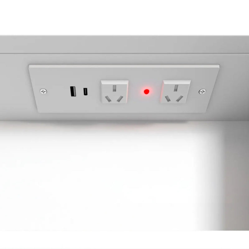 OTTI NEWPORT MATTE WHITE LED SHAVING CABINET WITH POWERPOINT 1500X750MM