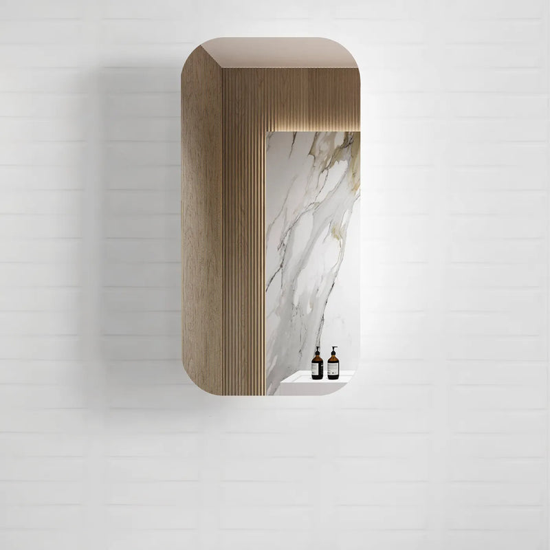 OTTI NEWPORT NATURAL OAK SHAVING CABINET 450X900MM