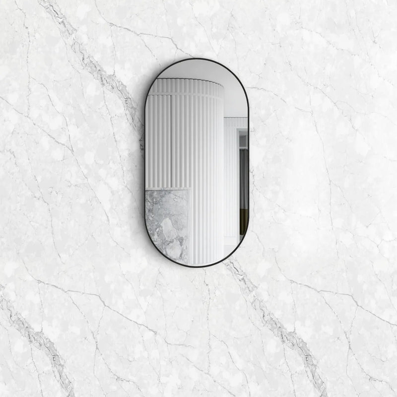OTTI NOOSA BLACK OVAL MIRROR 450X900MM