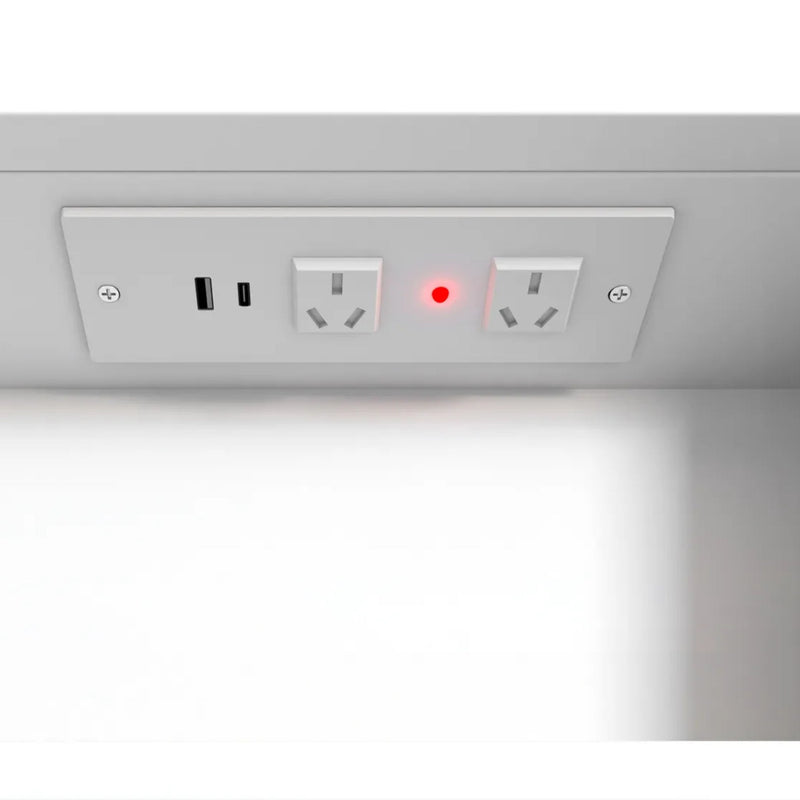 OTTI NEWPORT MATTE WHITE LED SHAVING CABINET WITH POWERPOINT 450X900MM