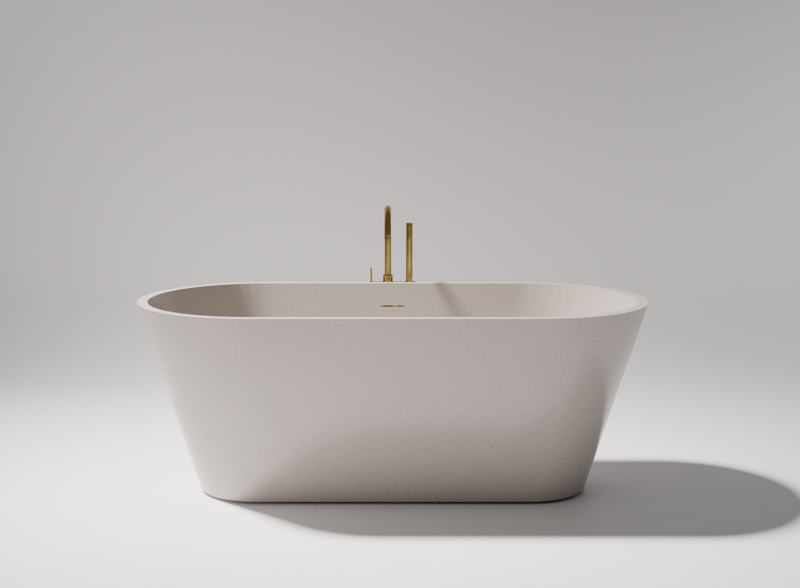 Pietra Bianca Olive Freestanding Stone Bath
