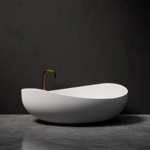 Pietra Bianca Onda Freestanding Stone Bath - view 4