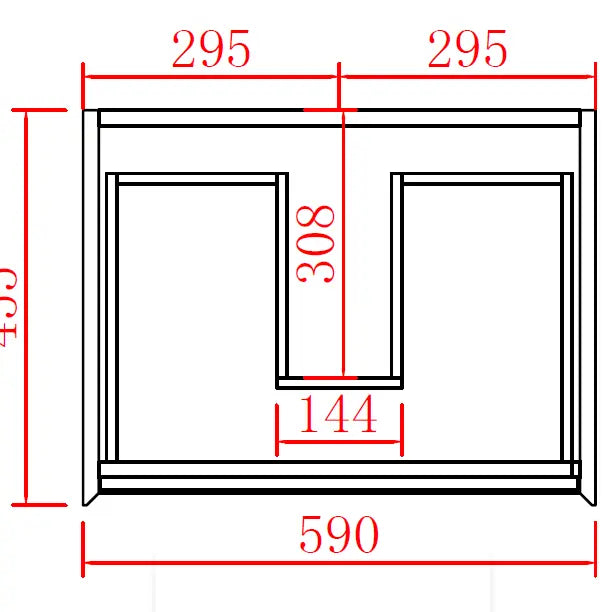 PETRA PVC Wall Hung Vanity 600 - Aqualux Bathrooms- Poseidon