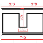 PETRA PVC Wall Hung Vanity 750 - Aqualux Bathrooms- Poseidon