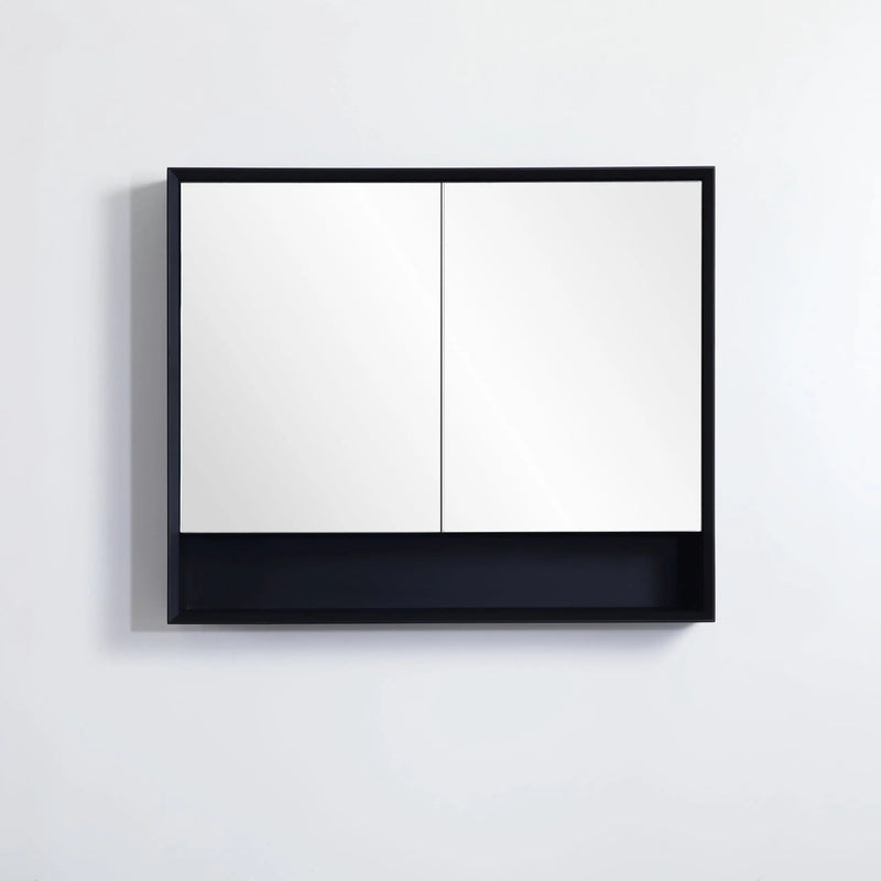 PETRA Single Door Shaving Cabinet 900mm - Aqualux Bathrooms- Poseidon