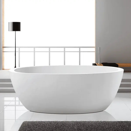 Pilato 1500mm Freestanding Matt White Bathtub - Aqualux Bathrooms- Mercio