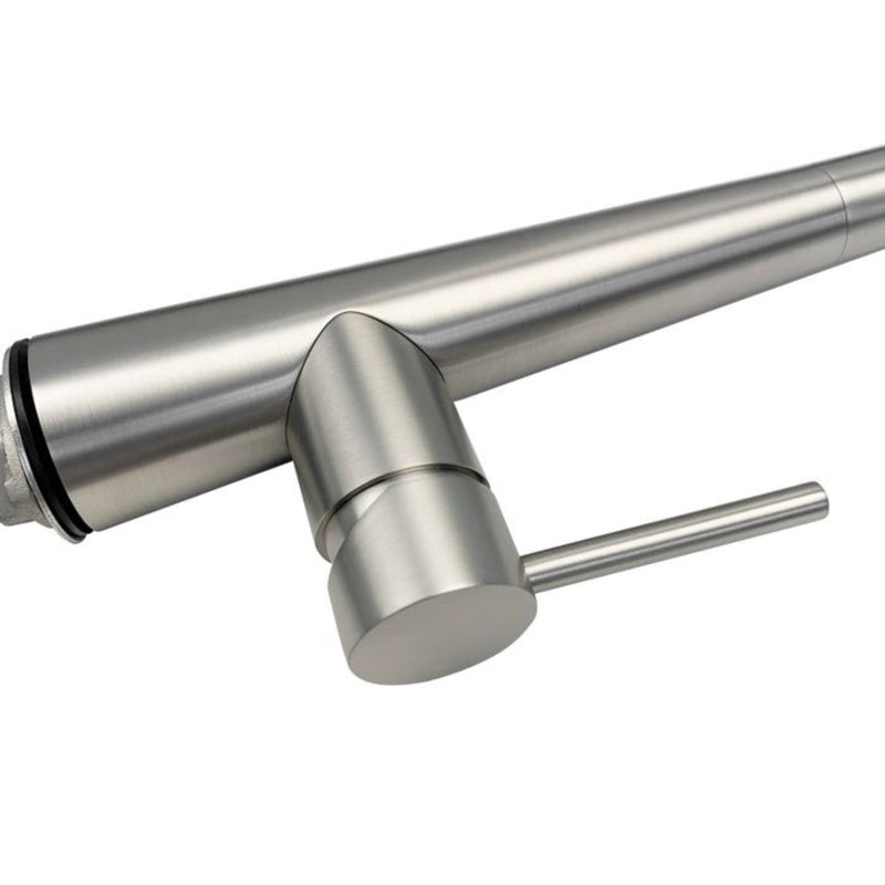 OTTI BISTRO PULL-OUT KITCHEN AND LAUNDRY SINK MIXER 420MM BRUSHED NICKEL
