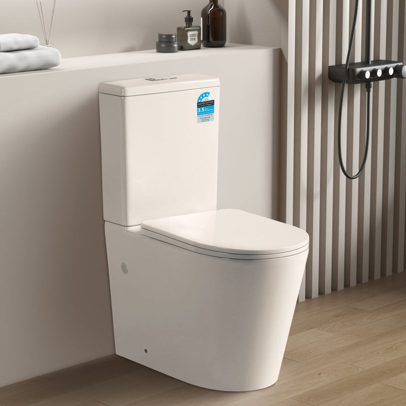 Avis Rimless Back To Wall Toilet Suite Gloss White - Beyond Bathware