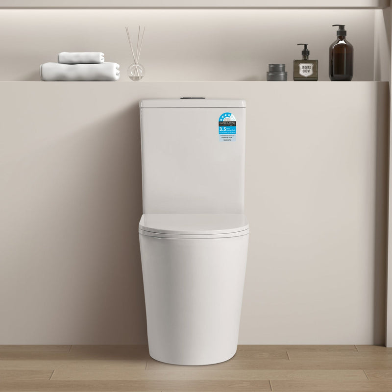 Avis Rimless Back To Wall Toilet Suite Gloss White - Beyond Bathware
