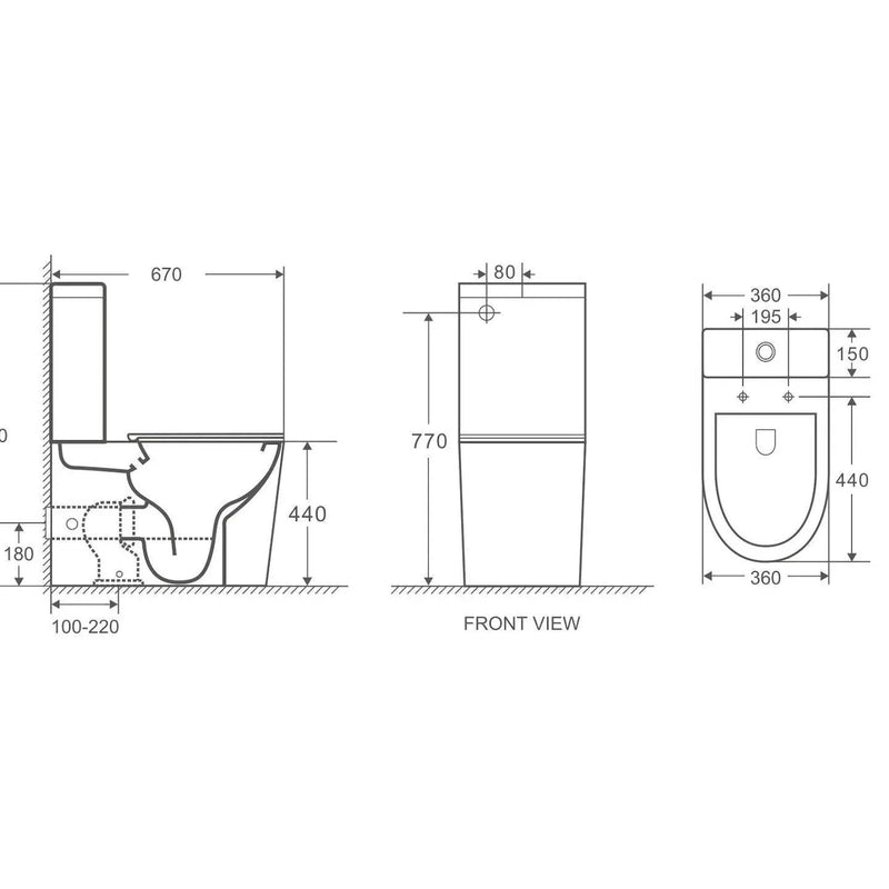 Mercio Pani Rimless Back To Wall Toilet Suite - Aqualux Bathrooms- Mercio