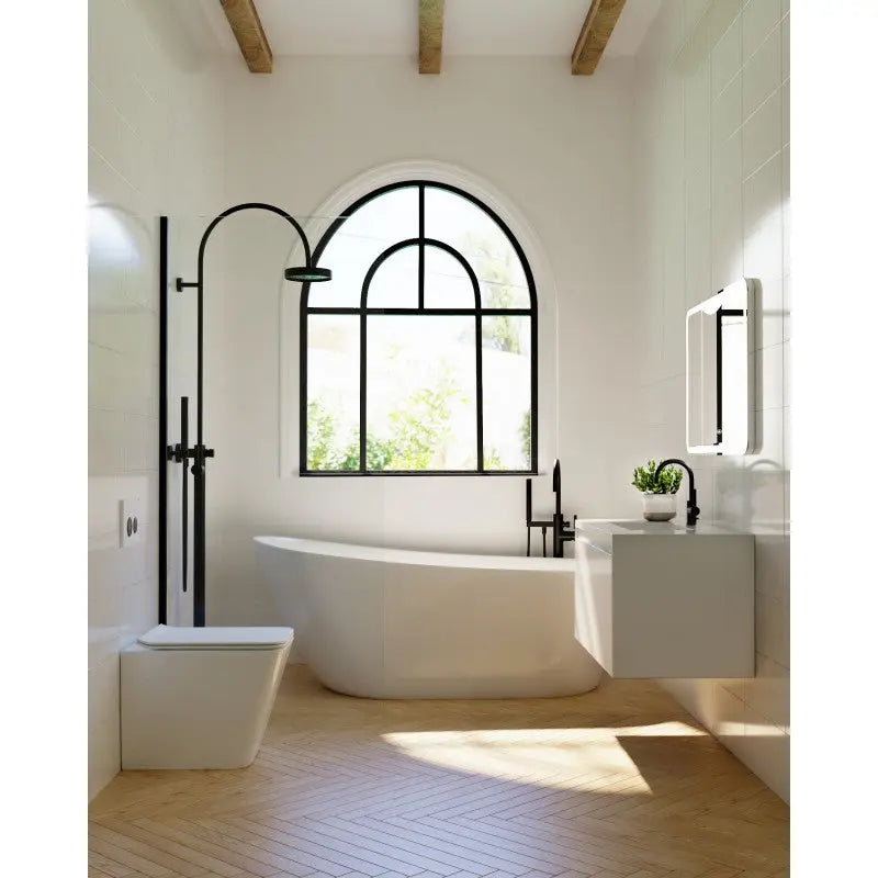 Belbagno - Belbagno Prado wall hung Vanity 1200mm - Gloss white - Aqualux Bathrooms