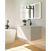 Belbagno - Belbagno Prado wall hung Vanity 1200mm - Gloss white - Aqualux Bathrooms