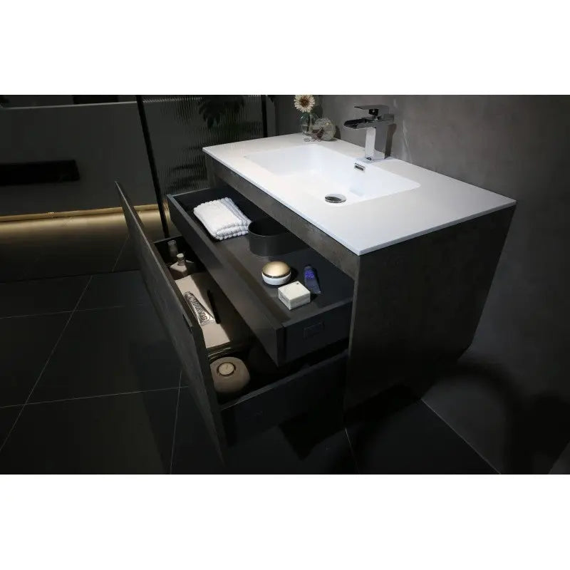 Belbagno - Belbagno Prado wall hung Vanity 1200mm - Maple Oak - Aqualux Bathrooms