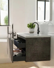 Belbagno - Belbagno Prado wall hung Vanity 750mm -  Maple Oak - Aqualux Bathrooms