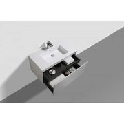 Belbagno - Belbagno Prado wall hung Vanity 900mm -  Gloss white - Aqualux Bathrooms