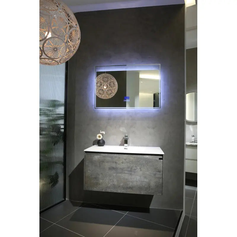 Belbagno - Belbagno Prado wall hung Vanity 900mm -  Maple Oak - Aqualux Bathrooms