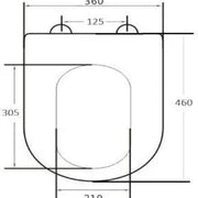 Slim curve UF toilet seat – White - Aqualux Bathrooms- Mercio