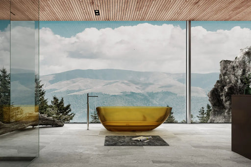 ABS Riva - Riva Petii Egg Shape Transparent Freestanding Bathtub 1700mm - Custom Colours - Aqualux Bathrooms