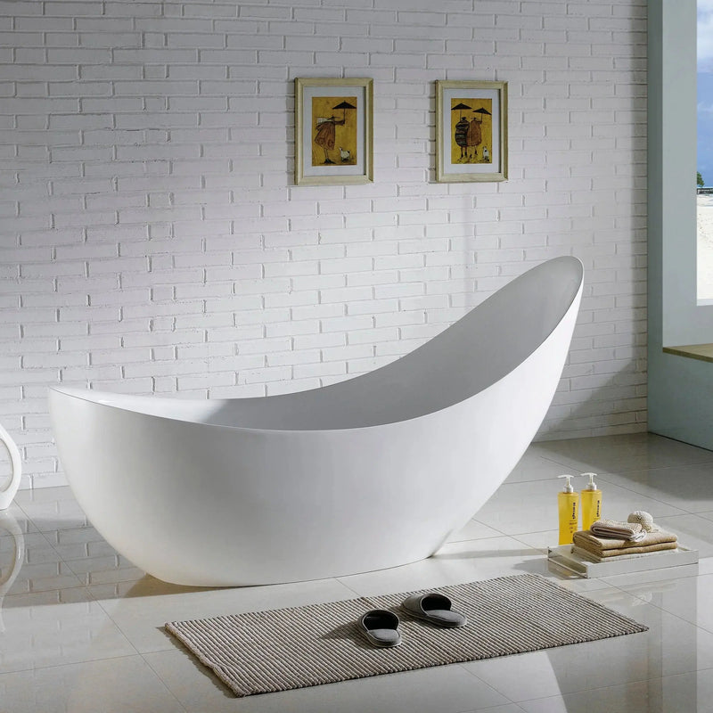 Posh Freestanding Bathtub - Overflow - Aqualux Bathrooms- Poseidon
