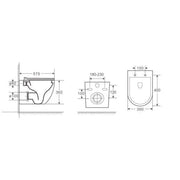 Raul66 Wall-Hung Pan - Aqualux Bathrooms- Mercio