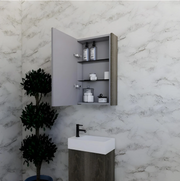 RIVA GENEVA FLAT Dark Oak Mirror Shaving Cabinet 450mm - Beyond Bathware