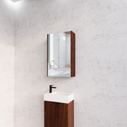 RIVA GENEVA FLUTED Brown Oak Mirror Shaving Cabinet 450mm - Beyond Bathware