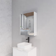 RIVA GENEVA FLUTED Matte White Mirror Shaving Cabinet 600mm - Beyond Bathware