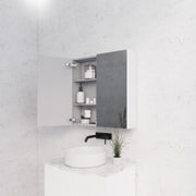 RIVA GENEVA FLUTED Matte White Mirror Shaving Cabinet 750mm - Beyond Bathware