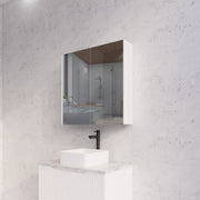 RIVA GENEVA FLUTED Matte White Mirror Shaving Cabinet 750mm - Beyond Bathware