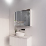 RIVA GENEVA FLUTED Matte White Mirror Shaving Cabinet 900mm - Beyond Bathware