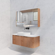 RIVA GENEVA FLUTED Solid Timber Mirror Shaving Cabinet 1200mm - Beyond Bathware